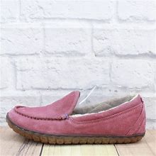 L.L. Bean Shoes | Ll Bean Pink Suede Sherpa Lined Mountain Moccasin Slippers Size 9 m | Color: Pink | Size: 9