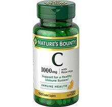 Nature's Bounty Vitamin C Plus Rose Hips 1000 Mg - 100 Coated Caplets