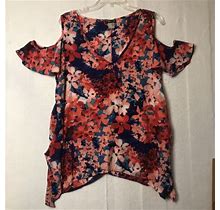 Venus Clothing For Women Large Multicolored Floral Blouse Cold