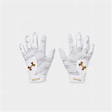 Under Armour Boys' Clean Up Batting Gloves - White, Youth Large
