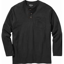 Men's Longtail T Relaxed Fit LS Henley T-Shirt - Black 4XL - Duluth Trading Company