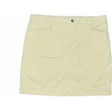 Eddie Bauer Casual Skirt: Yellow Bottoms - Women's Size 12 Tall