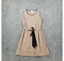 Ann Taylor Loft Dress Womens 2Xsp Xxsp Petite Brown A-Line Polk Dots