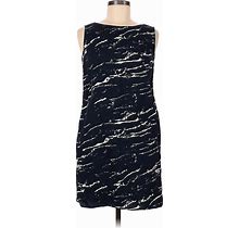 Gap Casual Dress - Sheath: Blue Paint Splatter Print Dresses - Women's Size 0