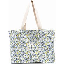 Bonpoint - Floral-Print Tote Bag - Kids - Cotton/Cotton - One Size - Blue