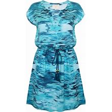Women's Blue / Green Caribbean Dream Tassel Dress | Extra Small | Sophia Alexia