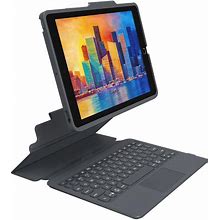 Zagg Pro Keys Wireless Keyboard With Track Pad And Case For iPad 10.2", Black