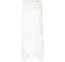 Paule Ka - Knot-Detailing Sleeveless Dress - Women - Triacetate/Polyester/Polyester/Elastane - 40 - White