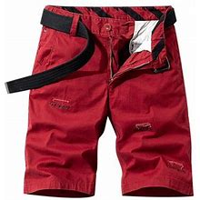 Men's Classic Cargo Shorts, Waterproof Hiking Shorts Loose Fit Cargo Short With Pockets Pantalones Cortos De Hombre