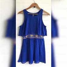 Sequin Hearts Dresses | Sequin Hearts Aztec Sleeveless Mini Dress Summer | Color: Blue/Orange | Size: M