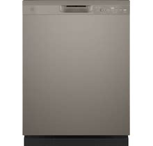 GE - Front Control Built-In Dishwasher, 52 Dba - Slate