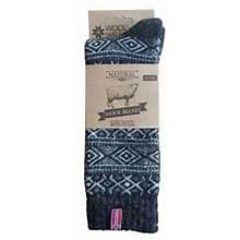 Woolwear The Norwegian Socks - Blue Size Medium (39/42)