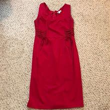 New York & Company Dresses | Red Lace Up Detail Sheath Dress | Color: Red | Size: M