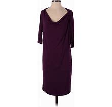 Les Lunes Casual Dress - Sheath: Burgundy Dresses - Women's Size Small