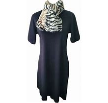 Isaac Mizrahi Live T-Shirt Size S Black Dress Pima Cotton Short Sleeve