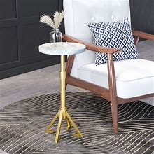Maurice Side Table White And Gold