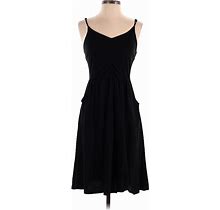 YATHON Casual Dress - A-Line: Black Solid Dresses - Women's Size Small