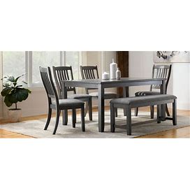 Maple Ridge 6-Pc. Dining Set In Gray By Legacy Classic Furniture