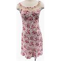 Ann Taylor Loft Dresses | Ann Taylor Loft Y2k Floral Fit Flare Dress Size 5 Cottagecore Prairie | Color: Cream/Pink | Size: 4