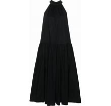STAUD - Marlowe Halterneck Dress - Women - Cotton/Elastane - M - Black