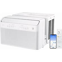 Midea 8,000 BTU U-Shaped Smart Inverter Air Conditioner -Cools Up To 350 Sq. Ft., Ultra Quiet With Open Window Flexibility, Works With Alexa/Google