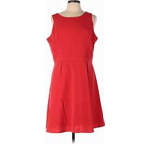 New York & Company Cocktail Dress: Red Dresses - Women's Size Large