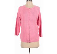 L.L.Bean Cardigan Sweater: Pink Color Block Sweaters & Sweatshirts - Women's Size 0