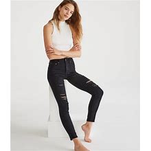 Aeropostale Womens' Flex Effects High-Rise Jegging - Black - Size 12 L - Cotton - Teen Fashion & Clothing - Shop Summer Styles