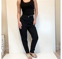 Thierry Mugler Womens High Waist Straight Leg Black Tailored Trouser Pants Small - Women | Color: Black | Size: S
