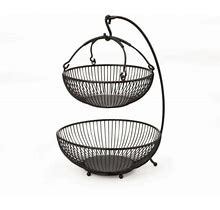 Gourmet Basics By Mikasa Spindle Adjustable 2-Tier Basket With Banana