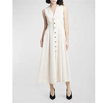 Philosophy Di Lorenzo Serafini Sleeveless Button-Front Maxi Dress, Grey, Women's, 8, Casual & Work Dresses Maxi Dresses