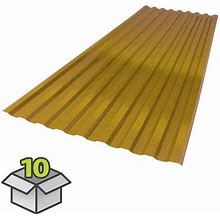 Suntuf 26 in. X 6 ft. Gold Polycarbonate Roof Panel, 10Pk 191817
