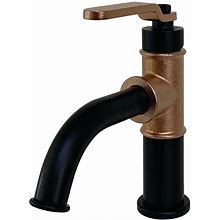 Kingston Brass KS2827KL Whitaker Single-Handle Bathroom Faucet With Push Pop-Up/Rose Gold, Matte Black/Rose Gold