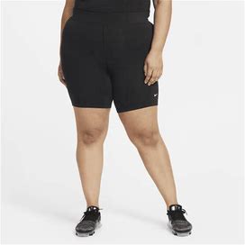 Nike Sportswear Essential Women's Mid-Rise Bike Shorts (Plus Size) In Black, Size: 2X | DC6949-010