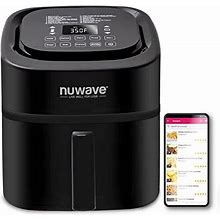 NUWAVE Brio 8-Qt Air Fryer, Powerful 1800W, Easy-To-Read Cool White Display, 50°