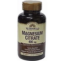 Windmill Natural Vitamins Magnesium Citrate 400Mg 60 Tablets, 60 Each - (Pack Of 4)