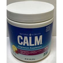 Natural Vitality Calm Anti Stress Drink Mix, Magnesium Raspberry Lemon 8Oz NEW W