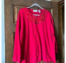Alfred Dunner Top - Women | Color: Red | Size: 3XL