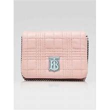 Burberry Pink Quilted Lambskin Leather Micro Lola Flap Bag