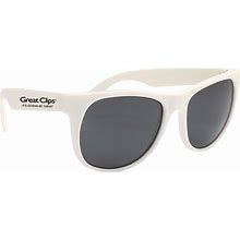 150 Promotional Sunglasses - Rubberized Sunglasses - White With White