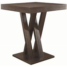 Bowery Hill Square Counter Height Dining Table In Cappuccino