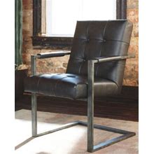 Starmore Home Office Desk Chair Leather, Black