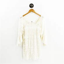 Free People Dresses | Free People Crochet Dress 196-11 | Color: Cream | Size: Xs