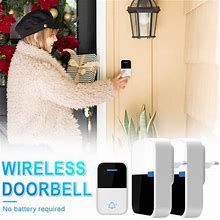 Apmemiss Christmas Home Decor Clearance 2In1 Wireless Doorbell Plug And Play Door Bell Kit Adjustable-Volume 120m Doorbell Chime 36 Melodies & 6 Adjus