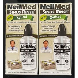 (2) Neilmed Sinus Rinse, Xylitol, Large Volume Low Pressure