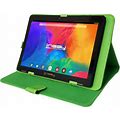 Linsay New 10.1" Wi-Fi Tablet With Green Style Case And Super Screen 1280X800 Ips Quad Core 2GB Ram 64GB Android 13 - Green