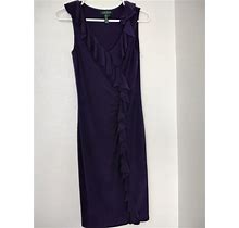 Lauren Ralph Lauren Sleeveless Long Dress Size 2 Purple Gown
