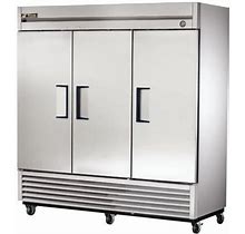 True T-72F 72 Cu. Ft. Reach- In Solid Triple Door Freezer Stainless Steel Commercial Refrigeration Equipment Commercial Freezers Commercial Reach-In