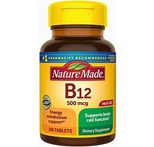 Nature Made Vitamin B-12 500 Mcg, Tablets - 200 Count