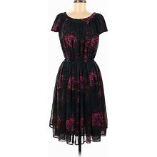 H&M Casual Dress: Black Print Dresses - Women's Size 6